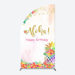 Lofaris Aloha Floral Pineapple Arch Backdrop For Birthday