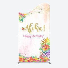 Lofaris Aloha Floral Pineapple Arch Backdrop For Birthday