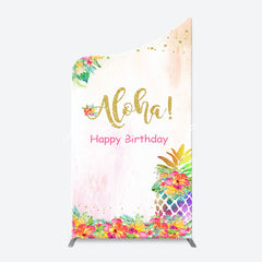 Lofaris Aloha Floral Pineapple Arch Backdrop For Birthday