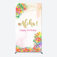 Lofaris Aloha Floral Pineapple Arch Backdrop For Birthday