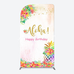 Lofaris Aloha Floral Pineapple Arch Backdrop For Birthday