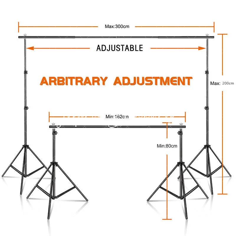 Lofaris Metal 6.5x10ft/2x3m Adjustable Backdrop Stand with Clips