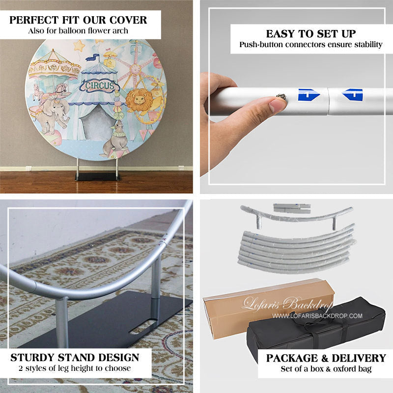 Lofaris Aluminum Alloy Round Backdrop Stand for Decoration