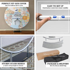 Lofaris Aluminum Alloy Round Backdrop Stand for Decoration