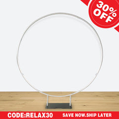Lofaris (7 Day Delivery) Silver Round Heavy Duty Wedding Party Backdrop Stand