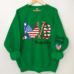 Lofaris America Flag Love Mimi Life And Kids CTH01 Sweatshirt