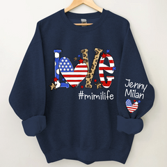 Lofaris America Flag Love Mimi Life And Kids CTH01 Sweatshirt