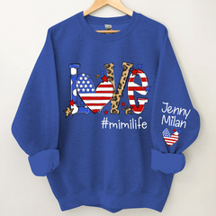 Lofaris America Flag Love Mimi Life And Kids CTH01 Sweatshirt