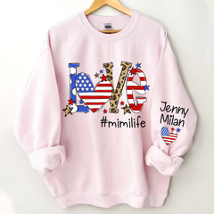 Lofaris America Flag Love Mimi Life And Kids CTH01 Sweatshirt