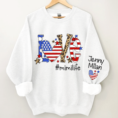 Lofaris America Flag Love Mimi Life And Kids CTH01 Sweatshirt