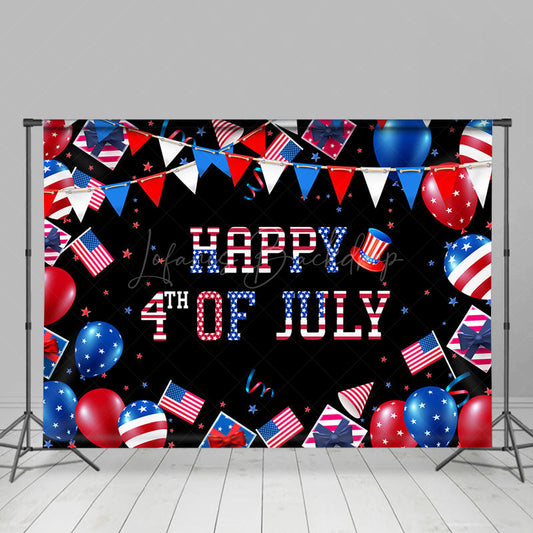 Lofaris American Flag Balloon Happy 4Th Of July Backdrop