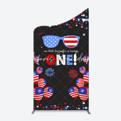 Lofaris American Flag Stars Glasses Arch 1st Birthday Backdrop