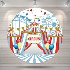 Lofaris Amusement Park Circus Round Brithday Backdrop Cover