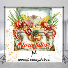 Lofaris Annual Crawfish Boil Custom 1st Birthday Backdrop