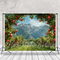 Lofaris Apple Orchard Arch Mountain Spring Photo Backdrop