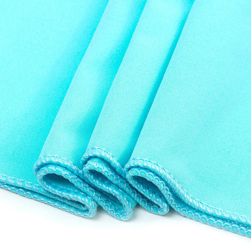 Lofaris Aqua Blue Spandex Elastic Banquet Chair Sashes Bow