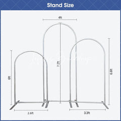 Lofaris Floral Wedding Arch Frame 3 Piece Set Elegant Chiara Backdrop Stand Ceremony Party Decor kit
