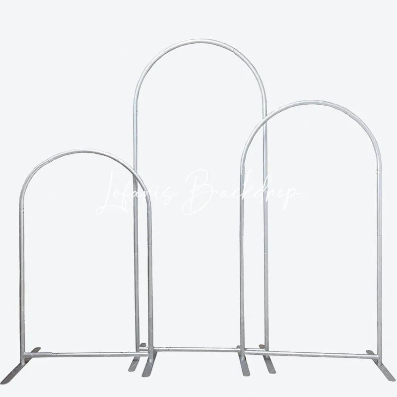 Lofaris Floral Wedding Arch Frame 3 Piece Set Elegant Chiara Backdrop Stand Ceremony Party Decor kit
