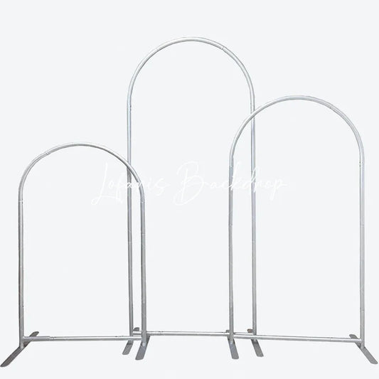Lofaris Floral Wedding Arch Frame 3 Piece Set Elegant Chiara Backdrop Stand Ceremony Party Decor kit
