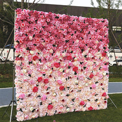 Lofaris Artificial Gradient Pink Flowers For Wall Decoration