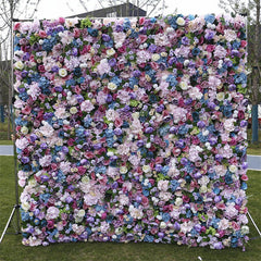 Lofaris Artificial Gradient Purple Rose Wall Birthday Decor