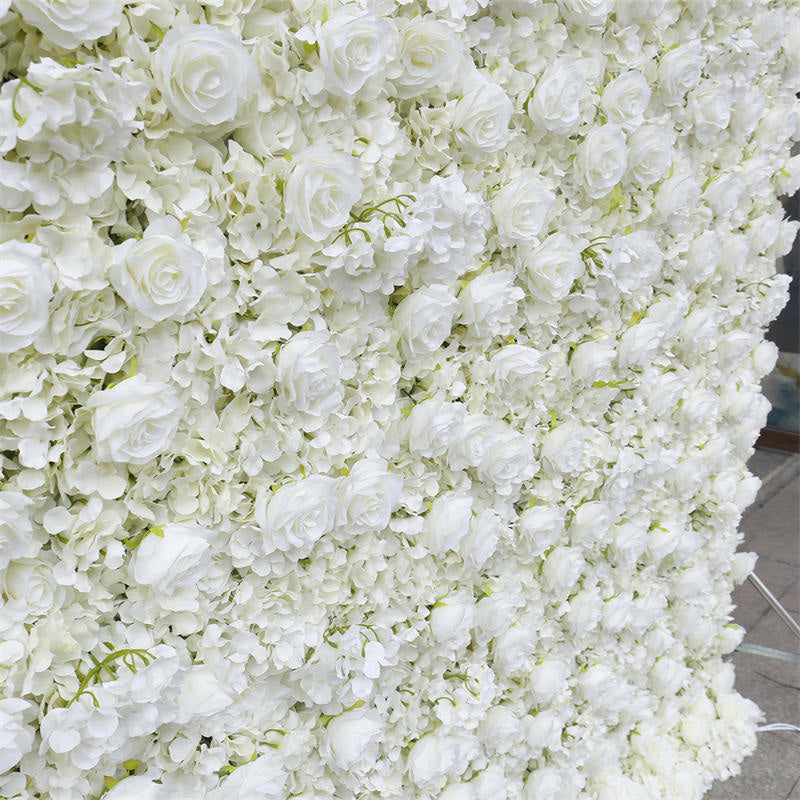 Lofaris Artificial White Flower Wall Bridal Shower Decor
