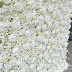 Lofaris Artificial White Flower Wall Bridal Shower Decor