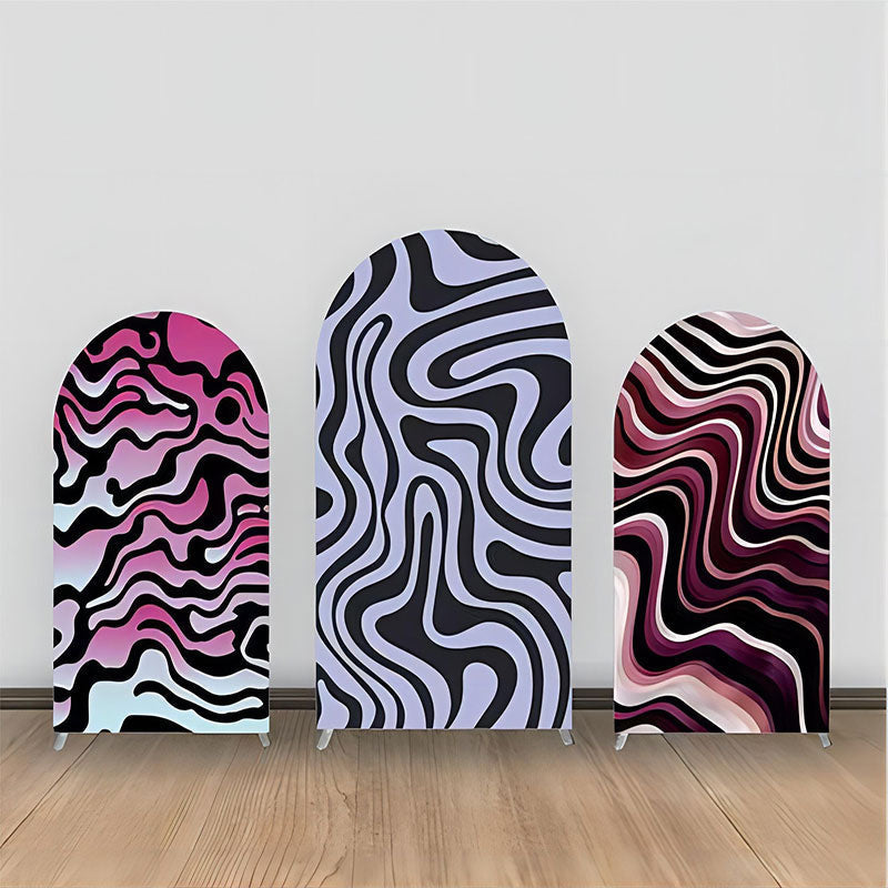 Lofaris Assorted Purple Leopard Abstract Arch Backdrop Kit