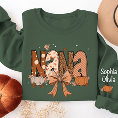 Lofaris Autumn Coquette Pumpkin Bow Tie Custom Sweatshirt