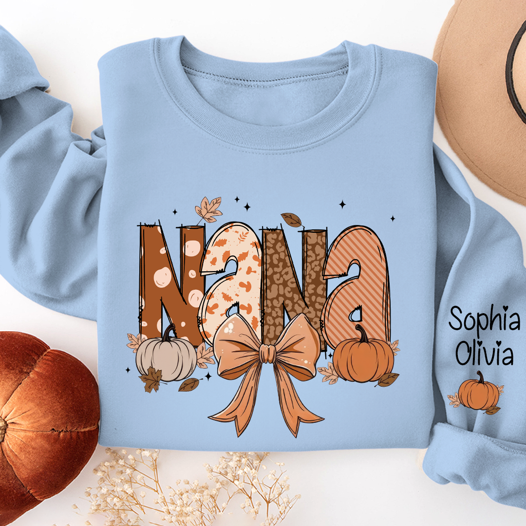 Lofaris Autumn Coquette Pumpkin Bow Tie Custom Sweatshirt