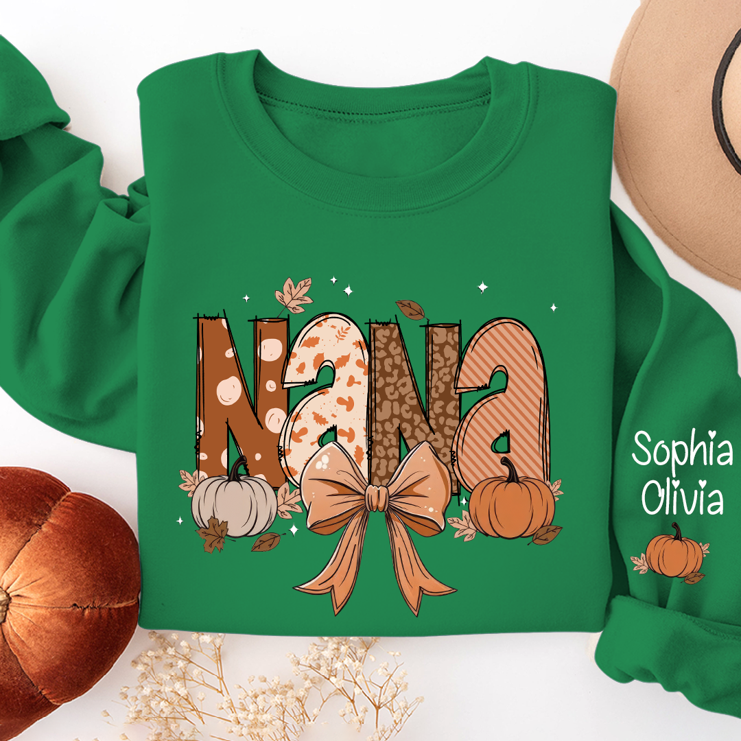 Lofaris Autumn Coquette Pumpkin Bow Tie Custom Sweatshirt