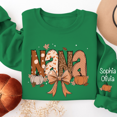 Lofaris Autumn Coquette Pumpkin Bow Tie Custom Sweatshirt