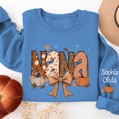 Lofaris Autumn Coquette Pumpkin Bow Tie Custom Sweatshirt
