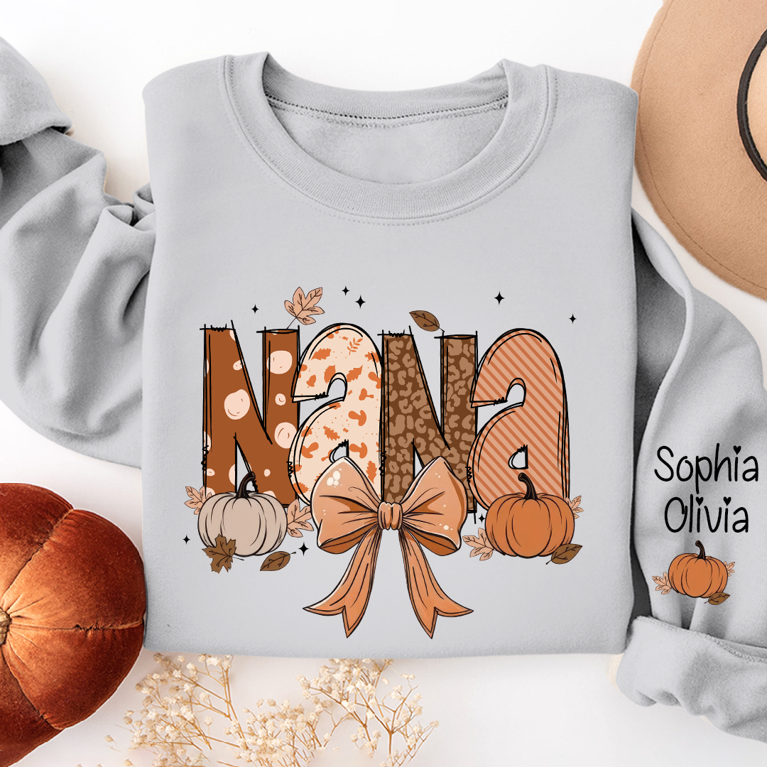 Lofaris Autumn Coquette Pumpkin Bow Tie Custom Sweatshirt