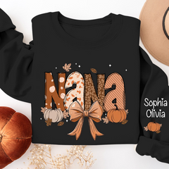 Lofaris Autumn Coquette Pumpkin Bow Tie Custom Sweatshirt