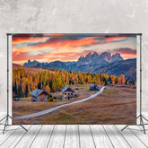 Lofaris Autumn Hillside Sunset Natural Scenery Backdrop