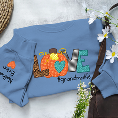 Lofaris Autumn Love Pumpkin Grandmalife Custom Sweatshirt