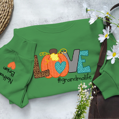 Lofaris Autumn Love Pumpkin Grandmalife Custom Sweatshirt