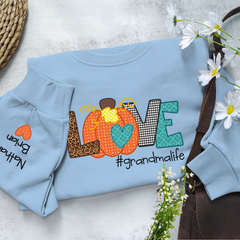 Lofaris Autumn Love Pumpkin Grandmalife Custom Sweatshirt