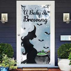 Lofaris Baby Is Brewing Halloween Gender Reveal Door Cover