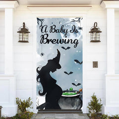 Lofaris Baby Is Brewing Halloween Gender Reveal Door Cover