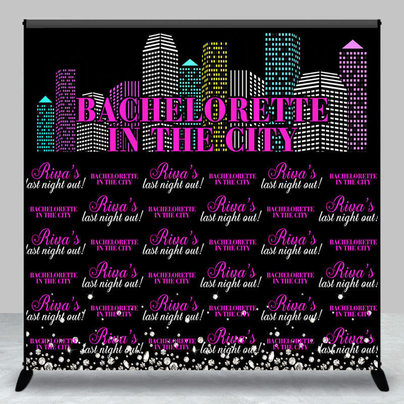 Lofaris Bachelorette City Custom Birthday Repeat Backdrop
