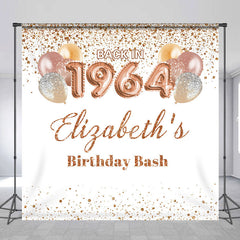 Lofaris Back In 1964 Balloon 60th Custom Birthday Backdrop