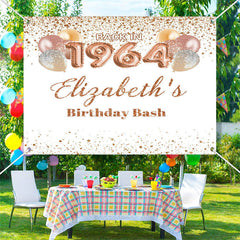 Lofaris Back In 1964 Balloon 60th Custom Birthday Backdrop