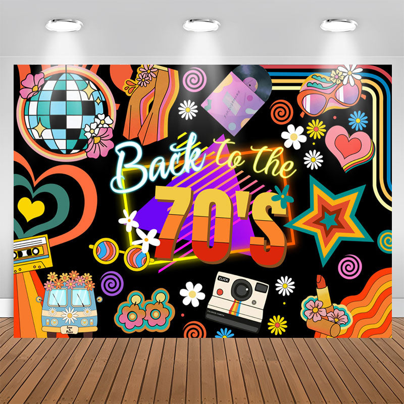 Lofaris Back To The 70s Groovy Ballroom Birthday Backdrop