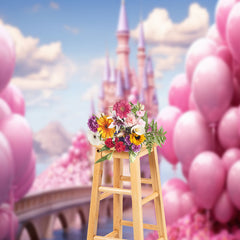 Lofaris Balloon Castle Wonderland Princess Photo Backdrop