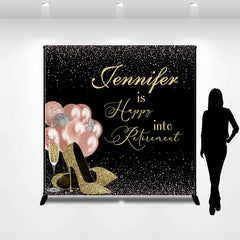 Lofaris Balloon High Heels Black Custom Retirement Backdrop