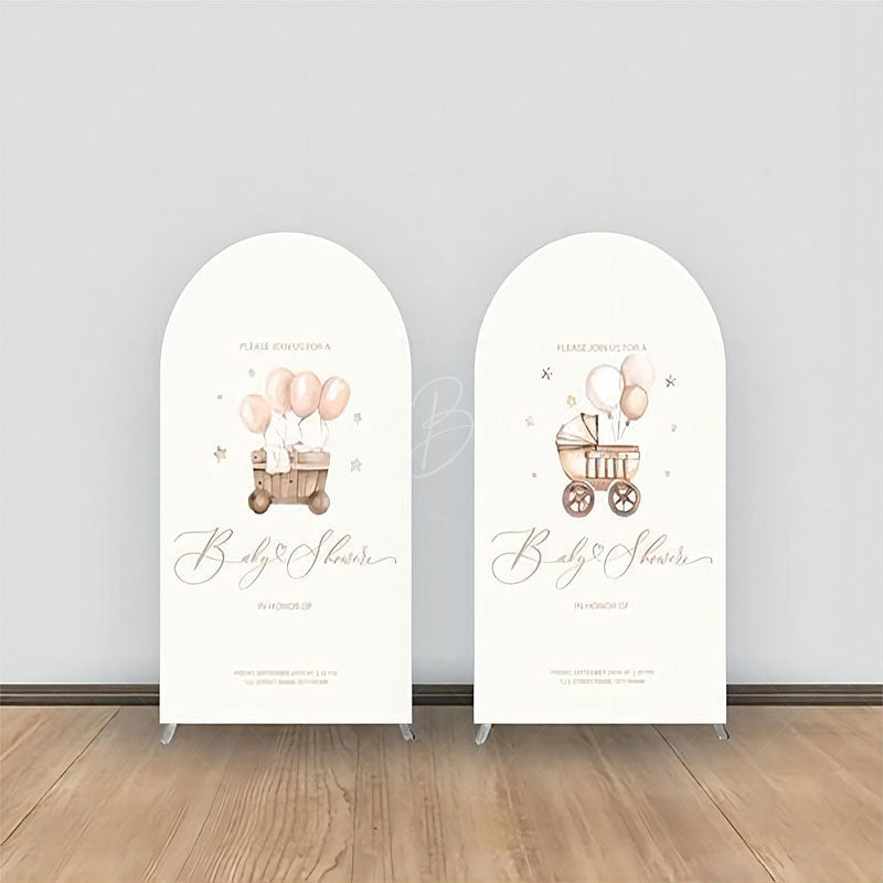 Lofaris Balloon Stroller Baby Shower Arch Backdrop For Kids