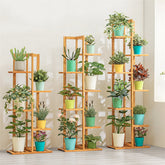 Lofaris Bamboo Plant Stand Rack Multiple Flower Pot Holder