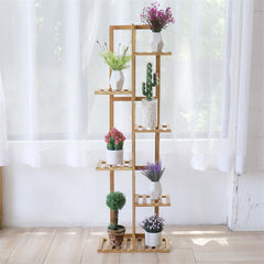 Lofaris Bamboo Plant Stand Rack Multiple Flower Pot Holder
